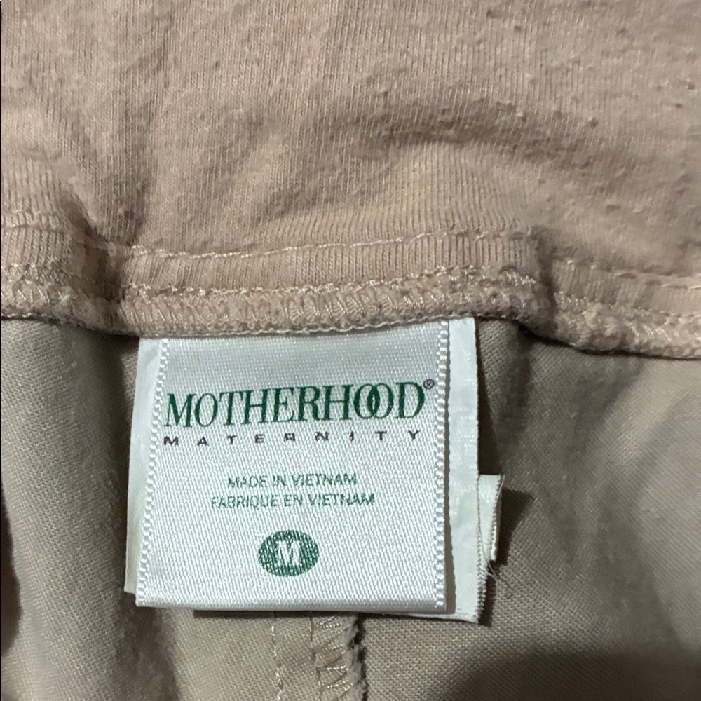 Women Tan Pants. Maternity - Picture 3 of 4